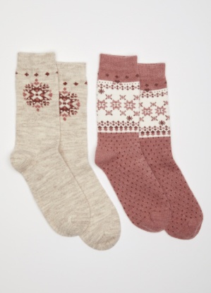 Damart Pack of 2 Thermolactyl Snowflake Socks